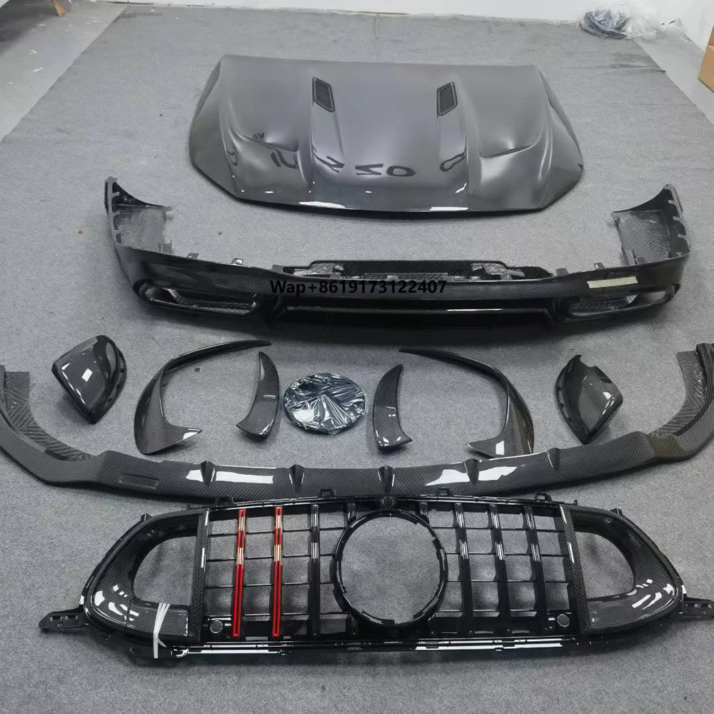 GT53 2020+ Carbon Body Kit Carbon Upgrade Replacement Bodykit Carbon Black Facelift Retrofit Set Front Lip Side Skirts Bumpers