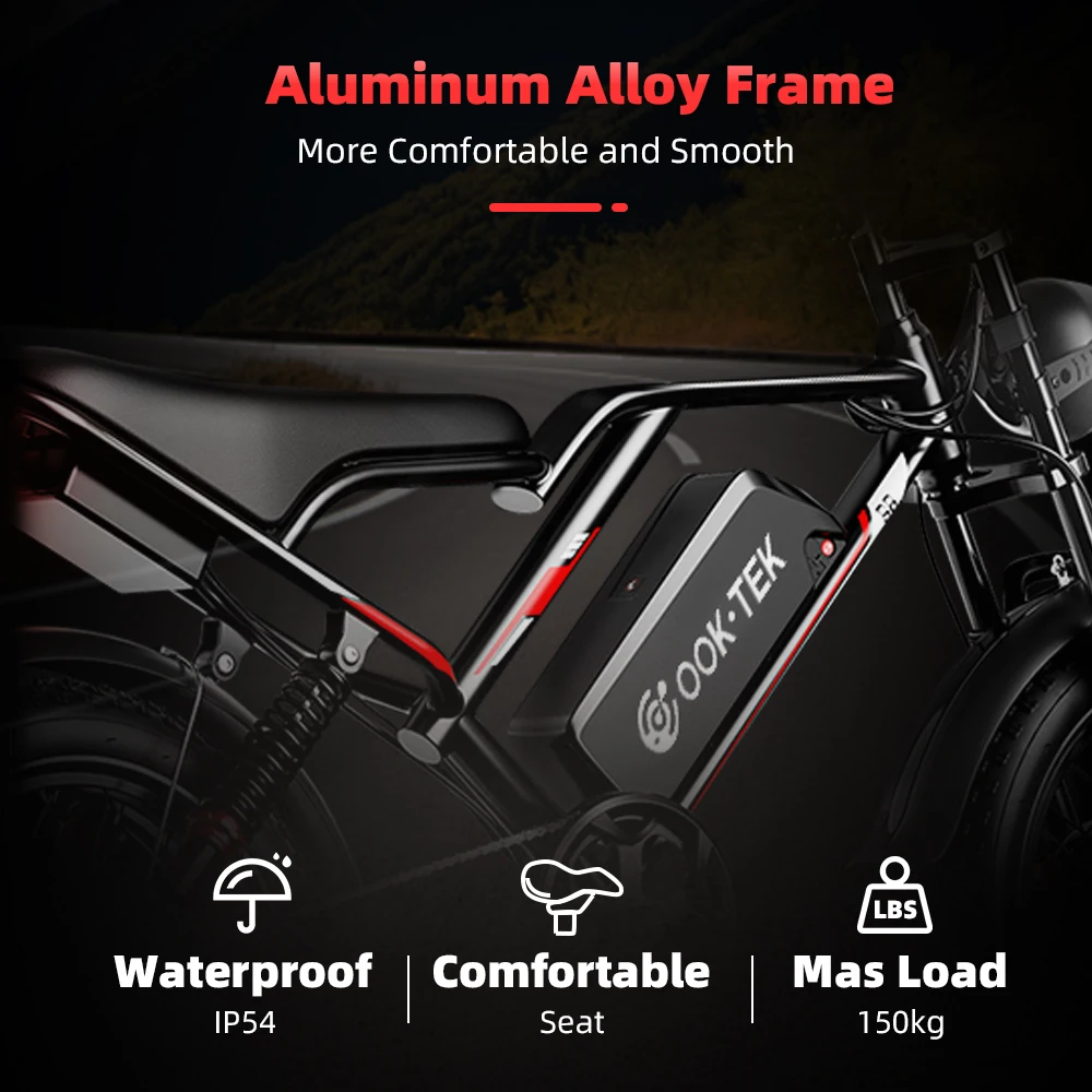 Heavy‑Duty Adult Electric Bicycle 20" Fat Tire Off‑Road EBike 1000W Rear Drive 48V 17.5Ah Shimano 7‑Speed Disc Brake Dual Suspension E‑Bike