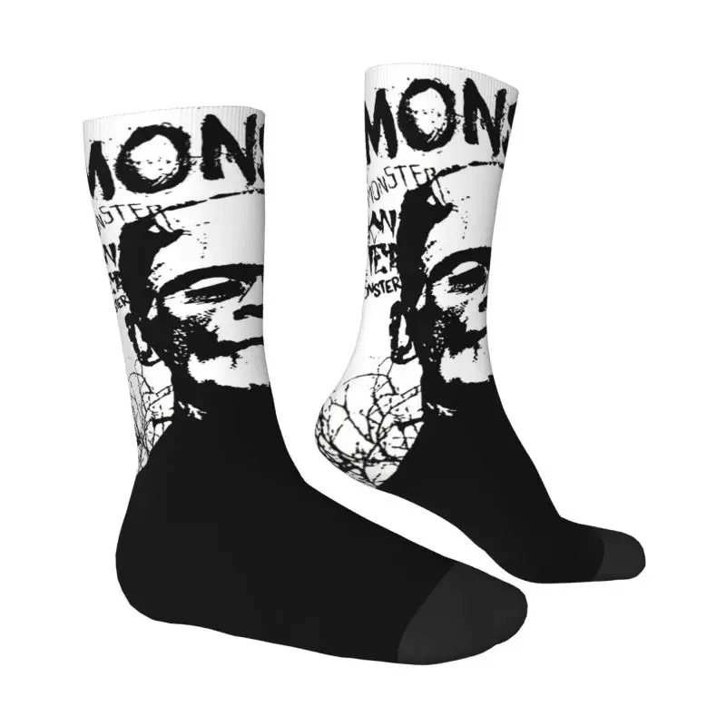 Monster Frankenstein Male Dress Sock for Men Women Breathable Fashion Halloween Karloff Dracula Horror Crew Socks