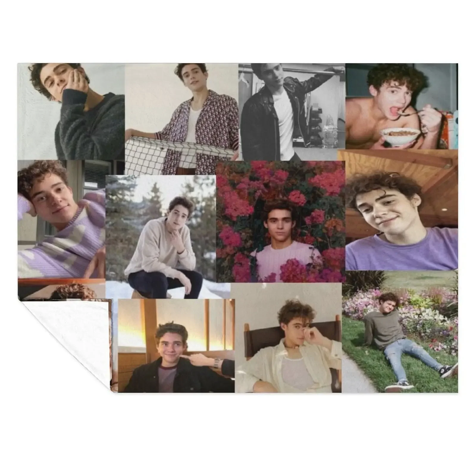 

Joshua Bassett pic collage Throw Blanket Bed Fashionable For Baby Soft Beds Decoratives Blankets