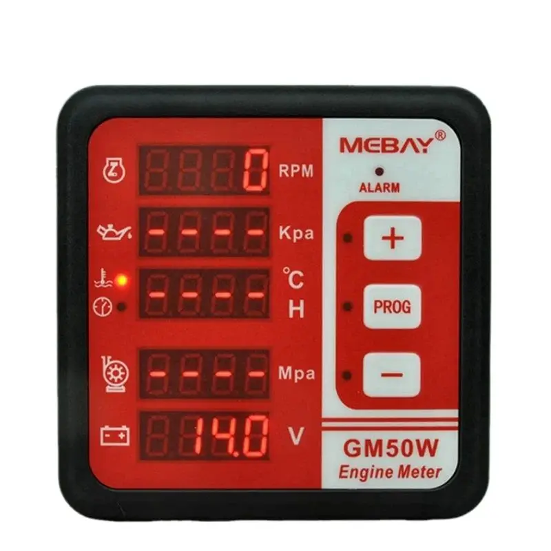 

Mebay GM50W Multi Function Diesel Engine Digital Meter Generator Set Water Pump Unit Controller Gauge