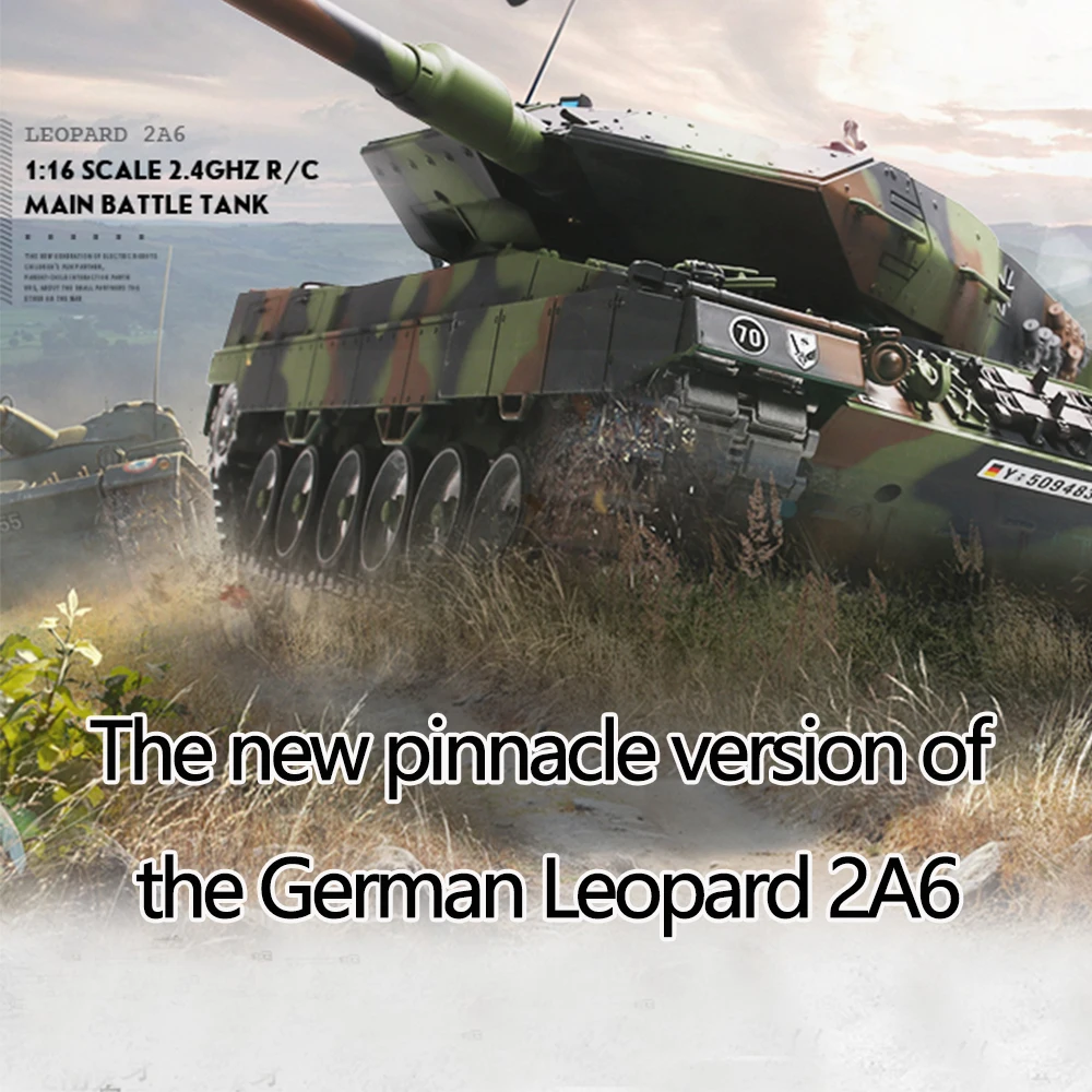 NUOVO Henglong3889 -1 Carro Armato 1:16 German Leopard 2 A6 Pesante Serbatoio di Controllo Remoto Fumo Giocattolo Th17602 Rc Modello Grande Veicolo Da Combattimento