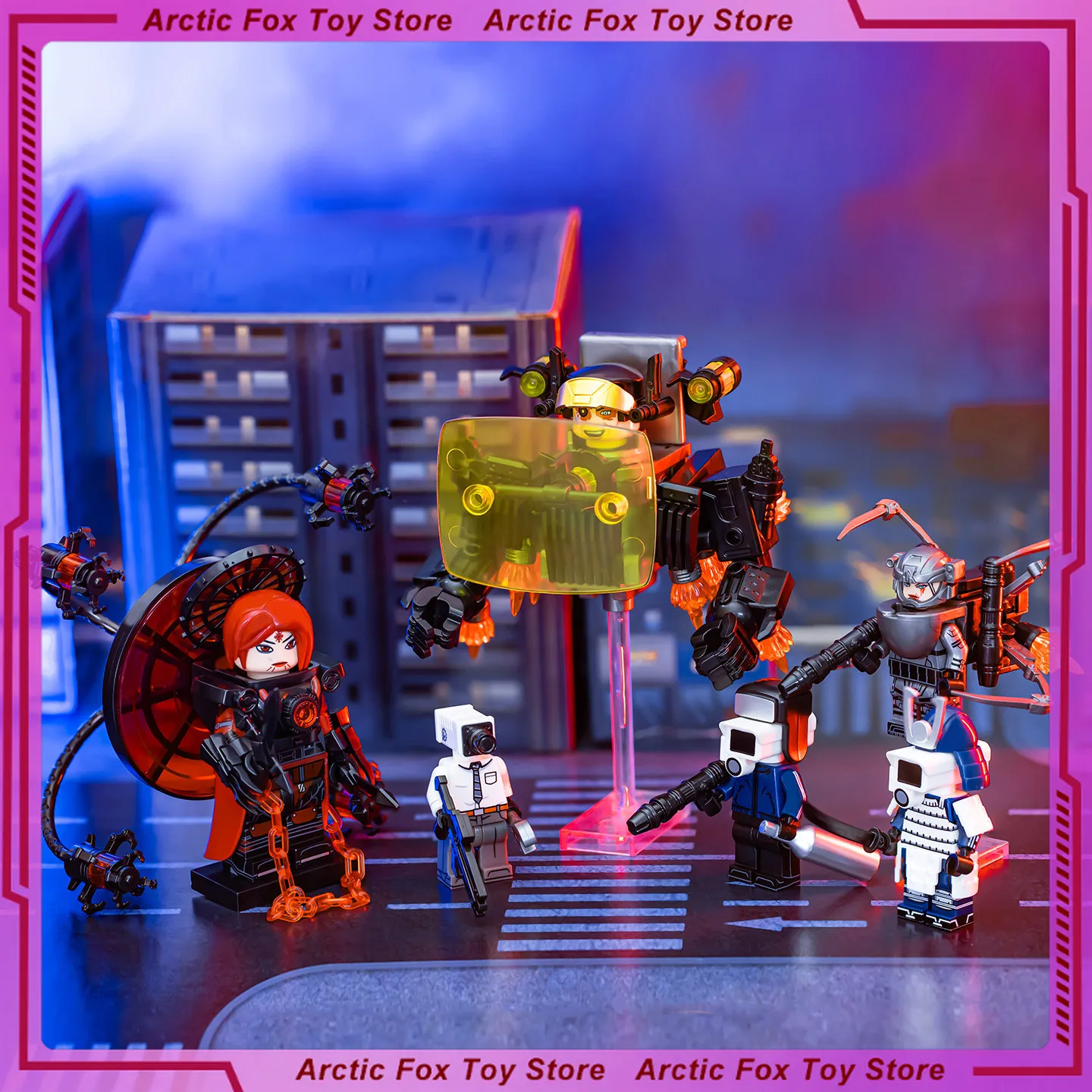 

5cm New Skibidi Toilet Movie Figure Peripheral PVC Model Assembling Building Blocks Desktop Decoration Ornaments Kids Gift Toys