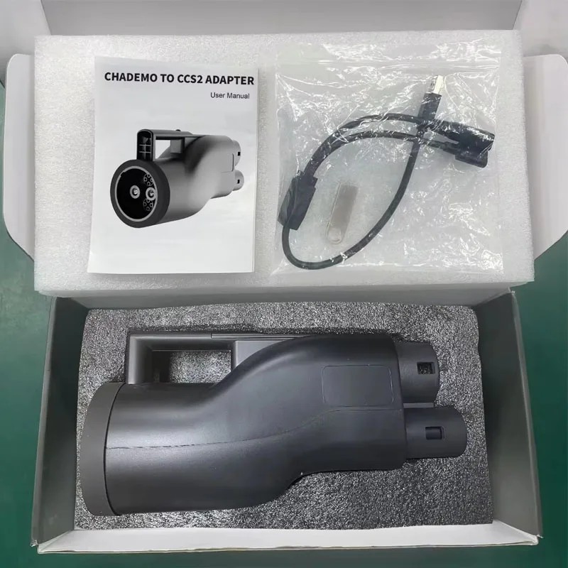 Custom New 1000VDC 250A IP54 CHAdeMO to CCS2  Plug DC Fast Charging Adapter for European Standard Electric Vehicles