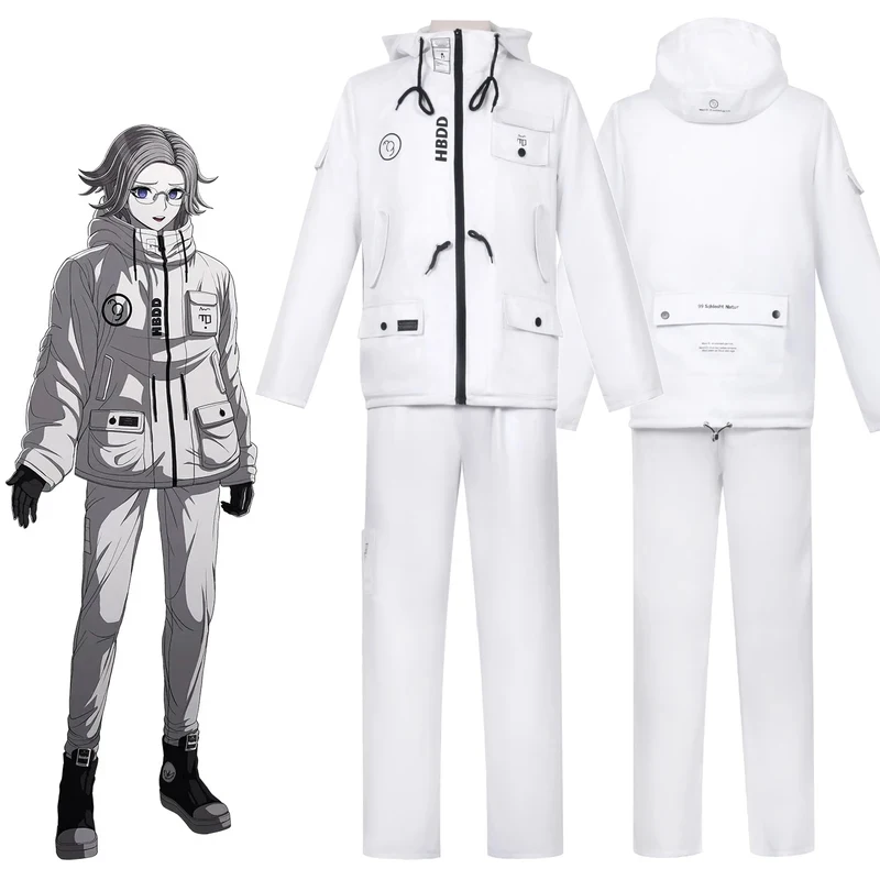 

c;4,g\6/Aotsuki Eito Cosplay Costumes White Uniform Game The Hundred Line Role Play Outfit Halloween Carnival Party Dres3;v\6.h/