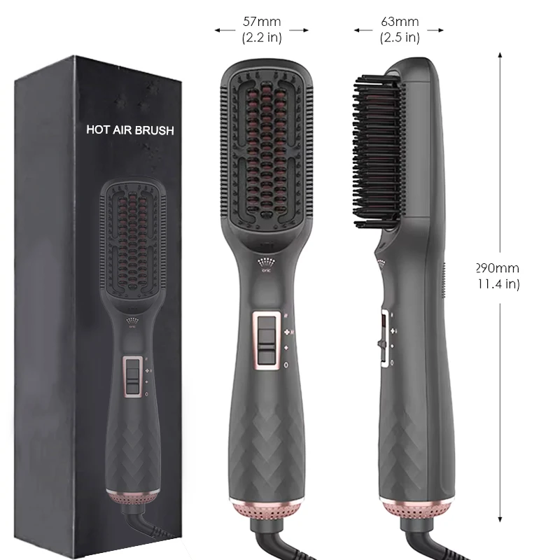 

3 in 1 Hot air Brush Infrared Negative Ion Internet Celebrity Multi-function Straight Blow Hair Comb Lazy Hot air Comb