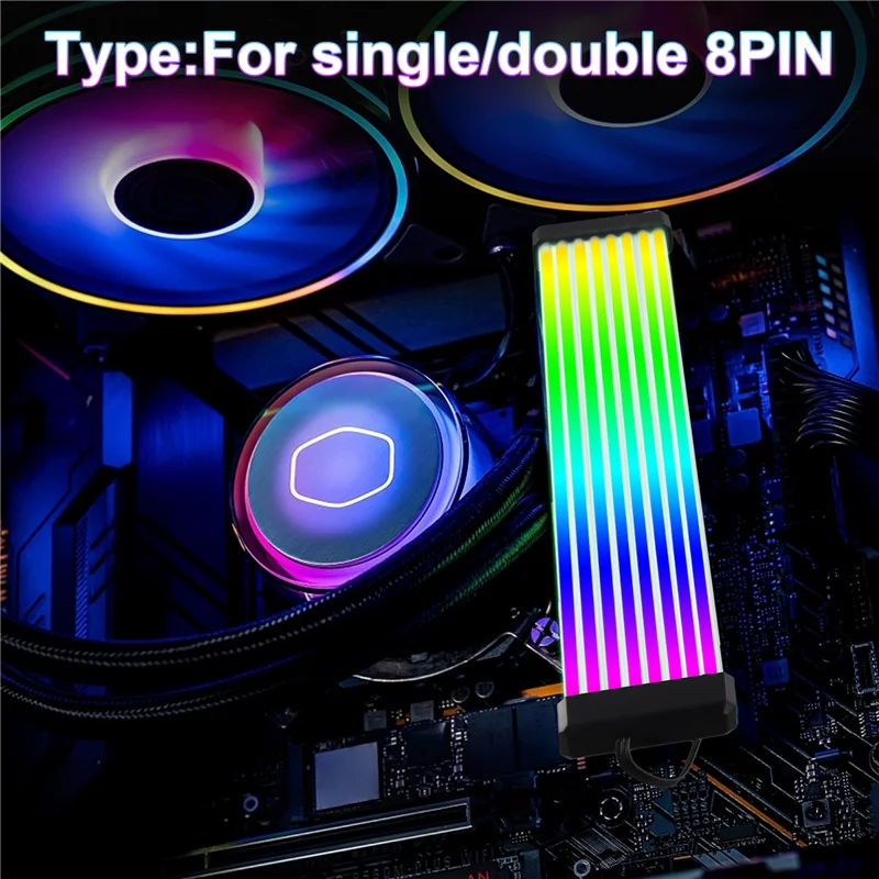 C9-RGB LED قطاع ARGB لوحة المزامنة للكمبيوتر إمدادات الطاقة GPU بطاقة الرسومات كابل حالة بطاقة الرسومات خط النيون