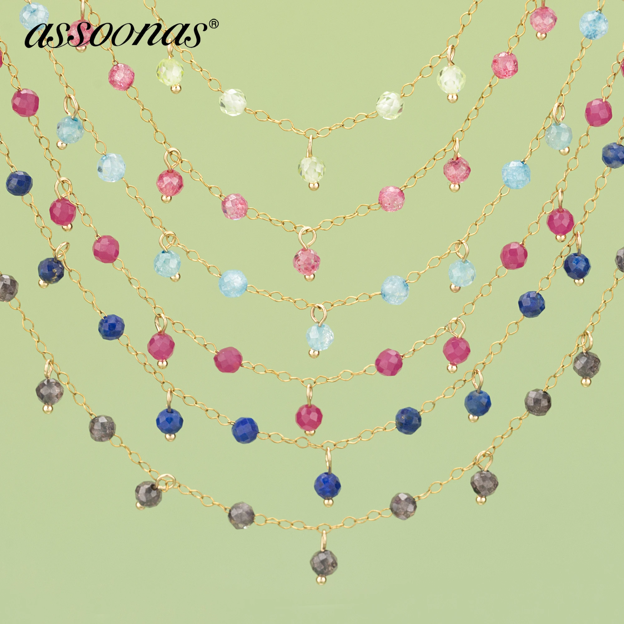 assoonas,C383,chain,stainless steel,nickel free,zircons,hand made,charms,jewelry making,diy bracelet necklace,1m/lot