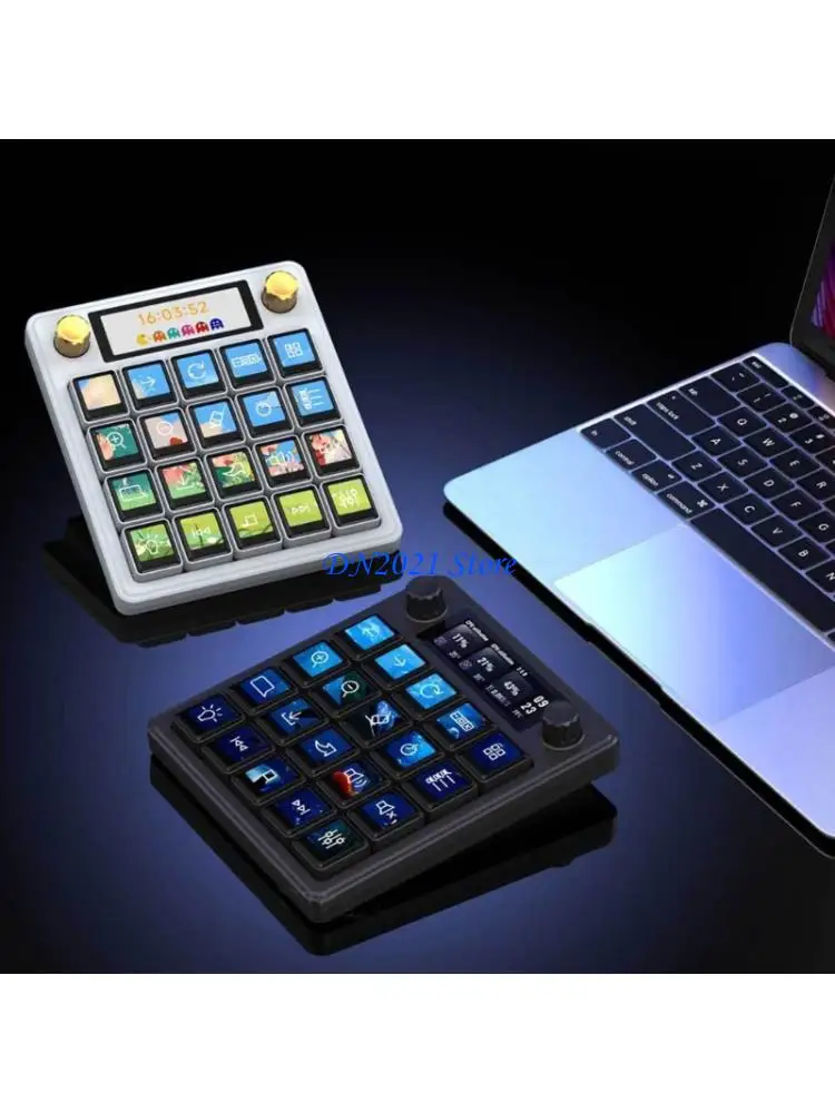 

F3KE AI Mechanical Keyboard with Knob Hardware Data Display 0.85inch LCD Screen Customize with 2.8inch Secondary Screen