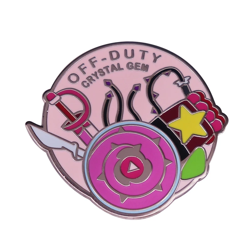 Off-duty Crystal Gem Lapel Pin Magical Adventure TV Series Steven Universe Meme Brooch