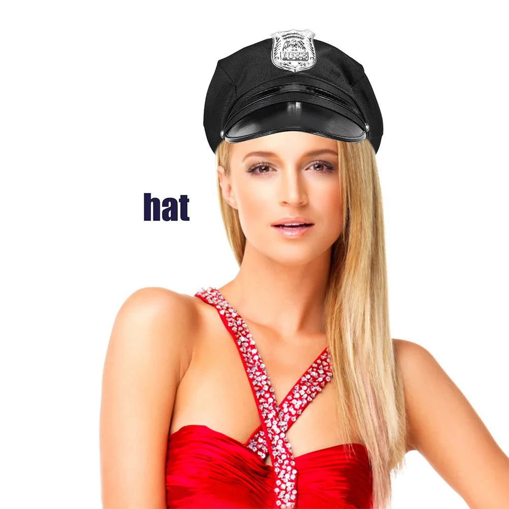 

Полицейская шляпа, классический дизайн унисекс для Хэллоуина, косплей, сценическое представление, декоративная опора, вечерние шляпы, праздничный костюм