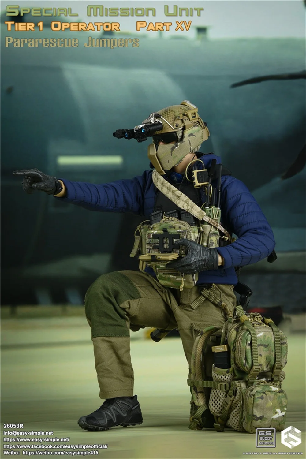 

1/6 EASY&SIMPLE ES 26053R Special Mission Unit Operator Jumpers Action Figure Full Set Model Gift For Fan Birthday Party Collect