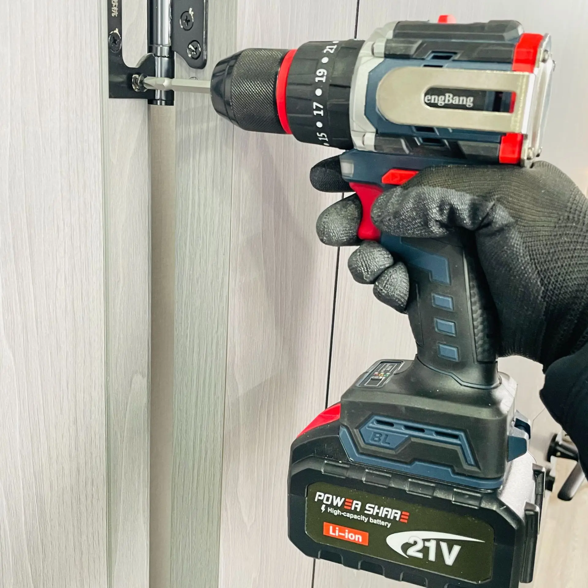 6-Piece 21V Lithium Brushless Power Tool Set Cordless Impact Drill Angle Grinder Rotary Hammer Combo Kit