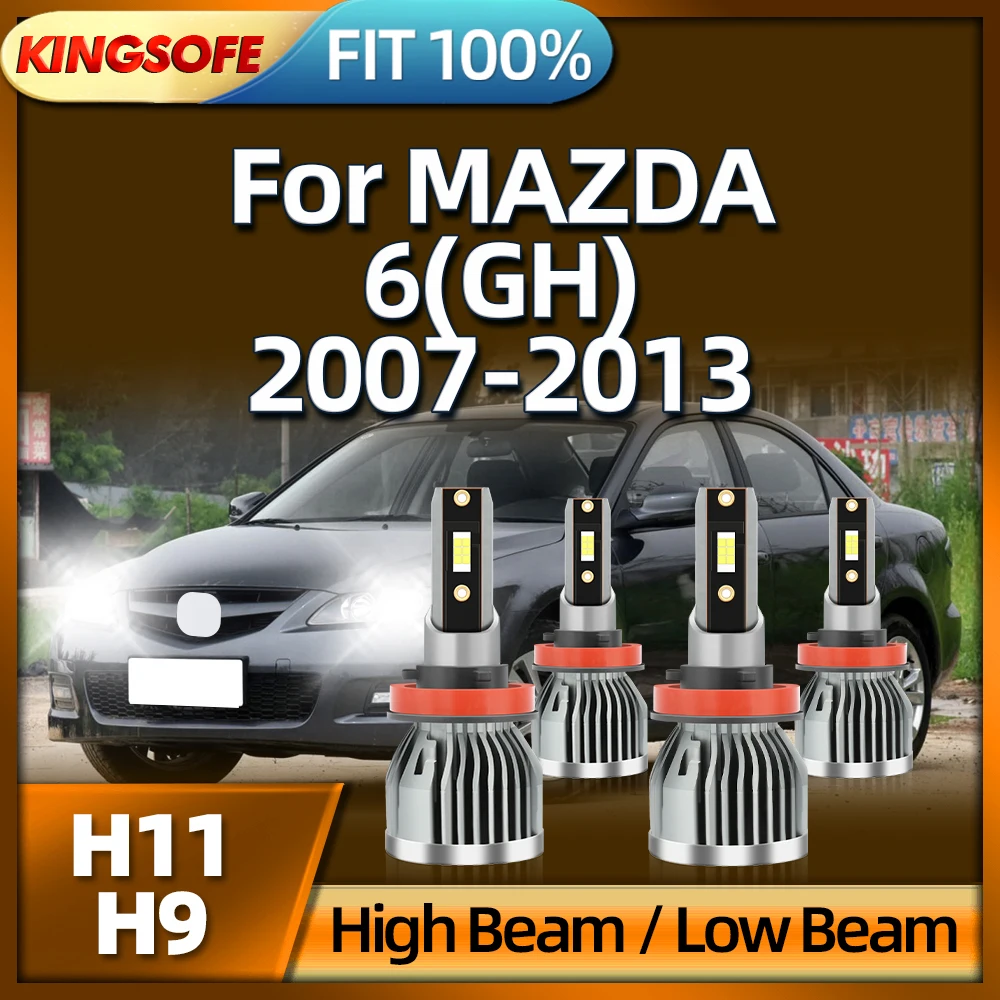 

Светодиодные фары Roadsun H11, автомобильные фары 6000 лм H9 2007 K для MAZDA 6 GH 2008 2009 2010 2011 2012 2013