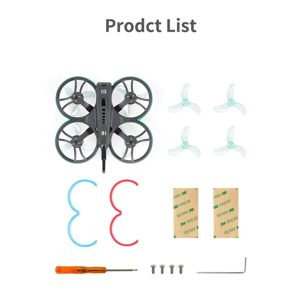 Sub250 Whoopfly16 Ultralekki analogowy 1s Tiny Whoop 1,6-calowy dron FPV 5,8G 200mW VTX/1002 21000KV Silnik/Redfox A1 F4 5A 4w1 AIO