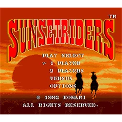 SunsetRiders Region Free 16Bit MD Game Card For Sega Mega Drive For Genesis