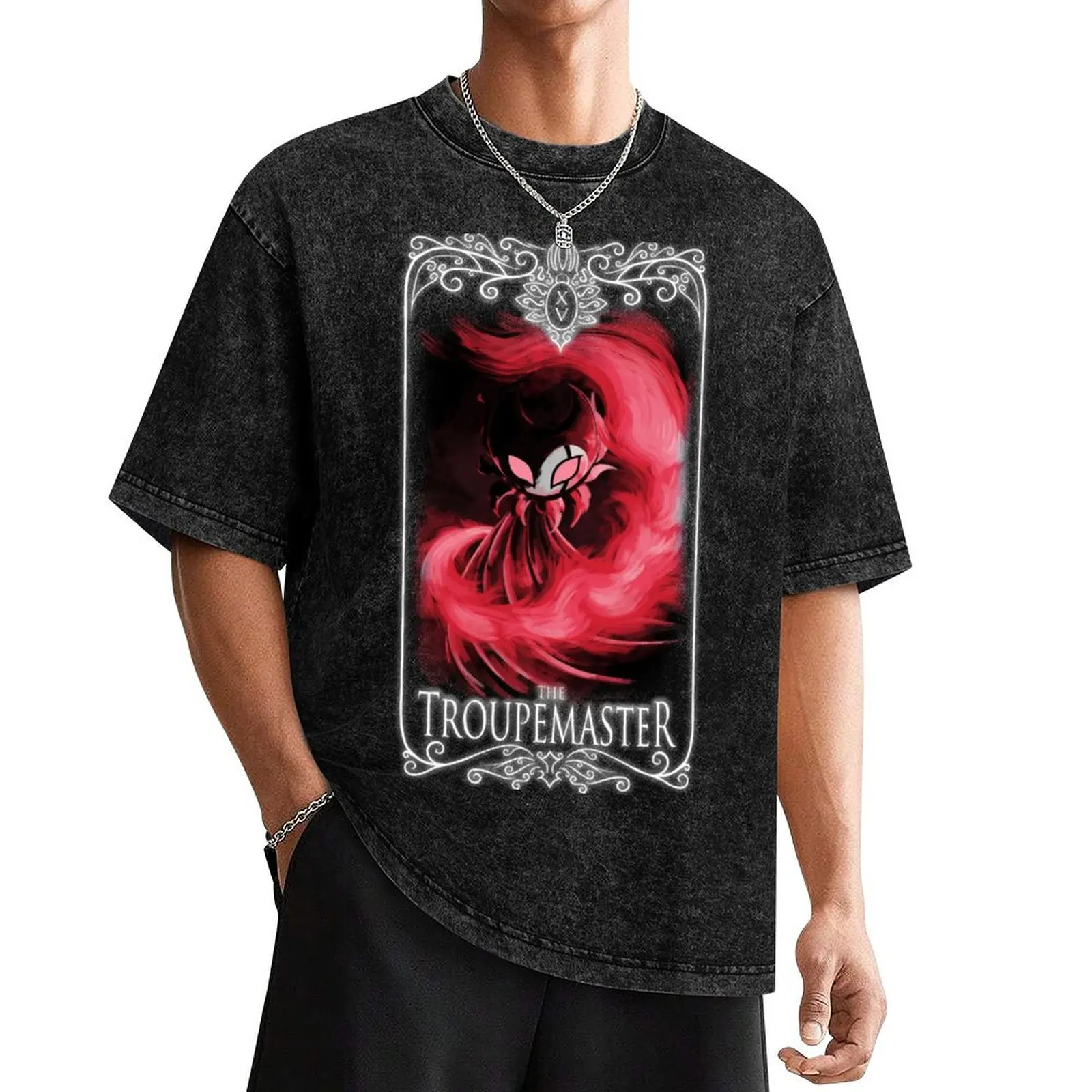 

Hallownest Tarot: XV - The Troupemaster T-Shirt man t shirt sweat basketball graphic tees mens graphic t-shirts funny