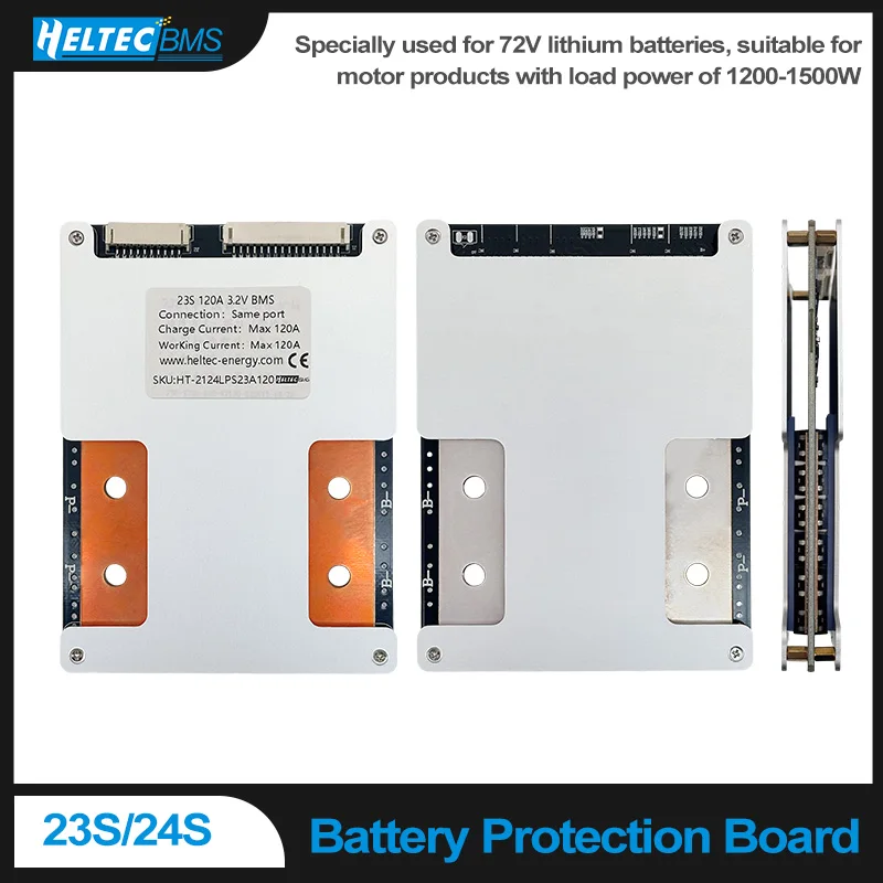 

23S 24S Lifepo4 72V Lithium Battery Protection Board ion LFP pack BMS 60A 120A for motor products with load power of 1200-1500W