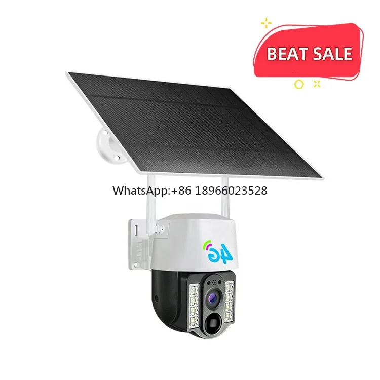 

Wireless Solar Panel Powered Battery Cctv Surveillance Wifi Security Outdoor Ip Ptz Solar Camera