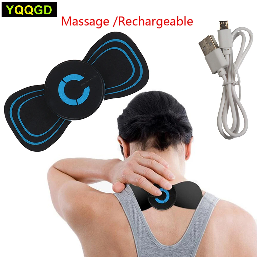 

Neck Massager Portable Mini Electric Neck Massage Relaxation Machine Cervical Stimulator Pain Relief Kneading Gel Pads Household