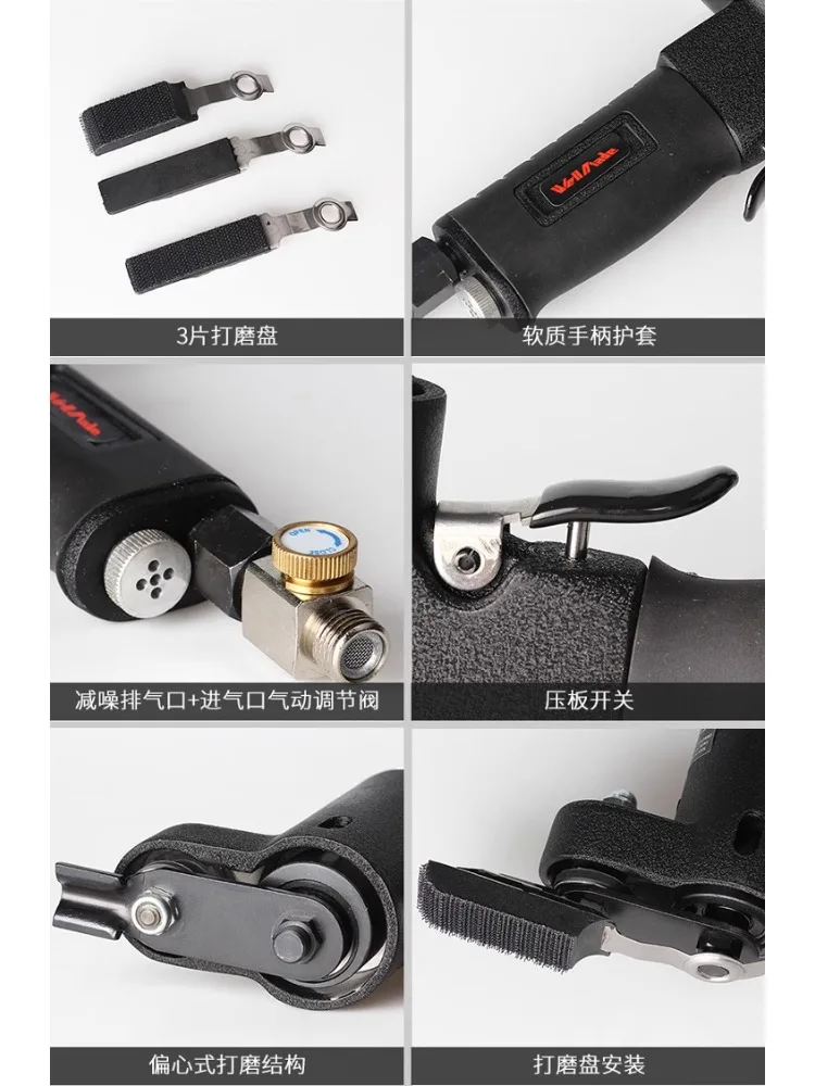 Dedo alternativo pequena máquina de lixa pneumática sanda máquina de polimento lixadeira de areia de uma palavra WS-7001