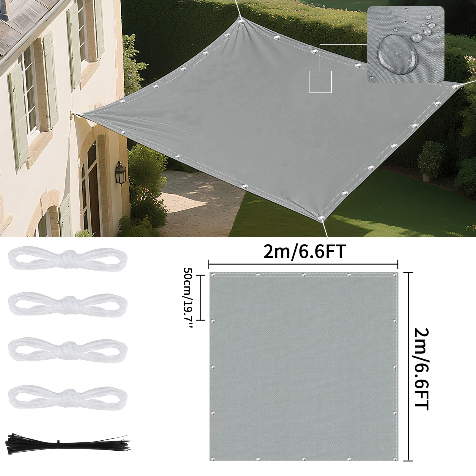 Light Grey 2x2M