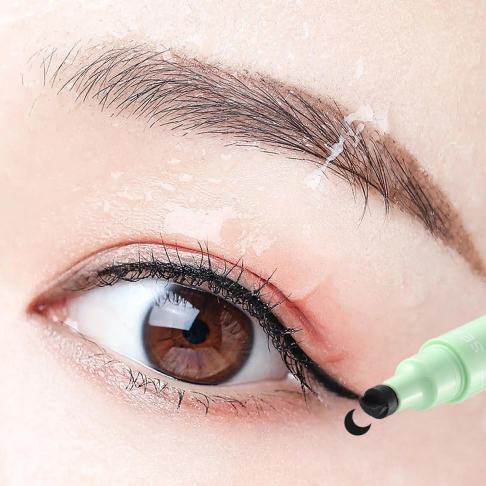 Eyeliner 2 in 1 da 1 pezzo: impermeabile, ad asciugatura rapida, antivegetativo, setoso, facile da iniziare, anti-sbavature, adatto ai principianti