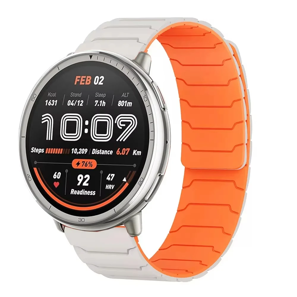 سوار مغناطيسي لـ Amazfit Active 2 حزام لـ Amazfit Active/ Active 2/Mini/GTS 4/3/2/2e Bands Amazfit Bip U 20 ملم حزام (استيك) ساعة