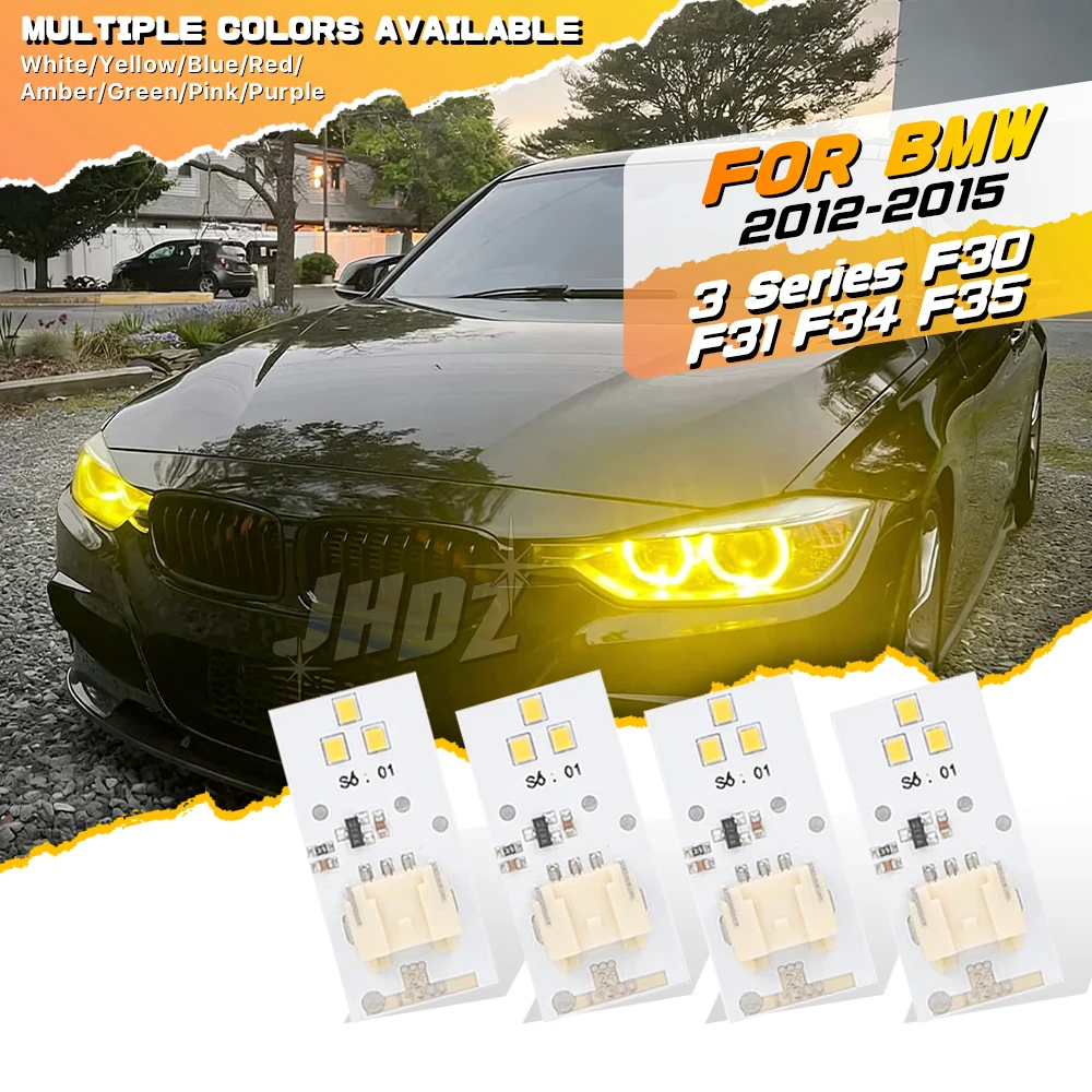 

Yellow LED Angel Eye DRL Chip Boards 63117398766 For BMW 3 Series F30 F31 F34 F35 2012-15 Xenon Headlight Daytime Running Light