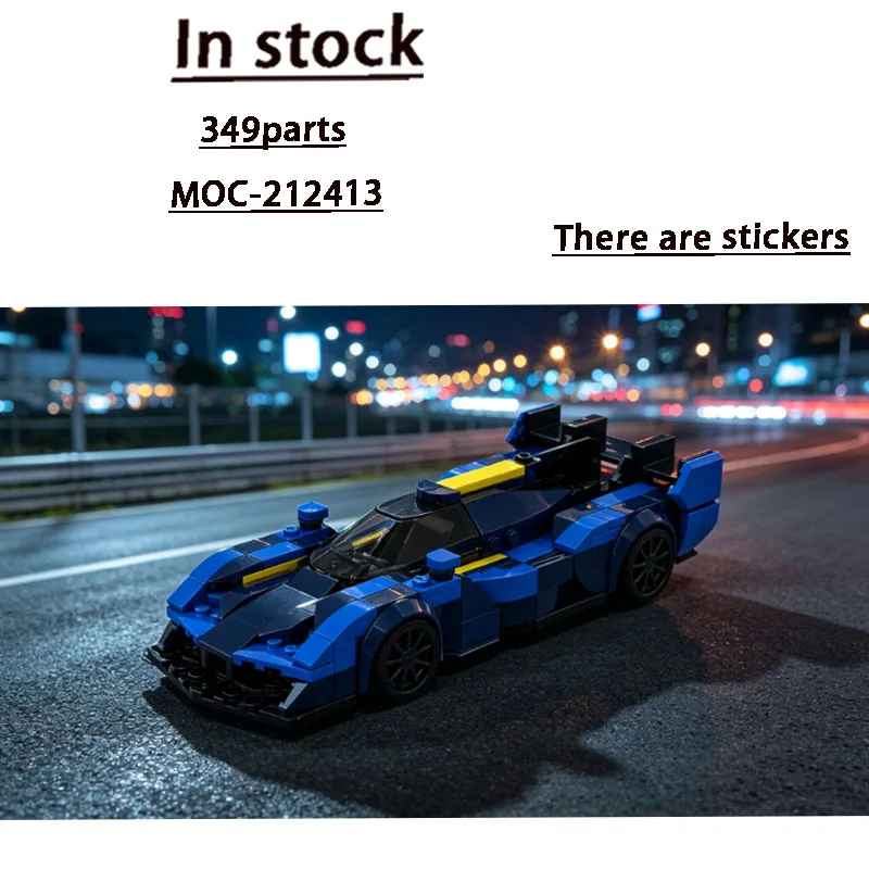 MOC-212413 New Sports Classic Iconic Supercar Racing Building Blocks Model 349 Parts Educational New Year Christmas Toy Gift