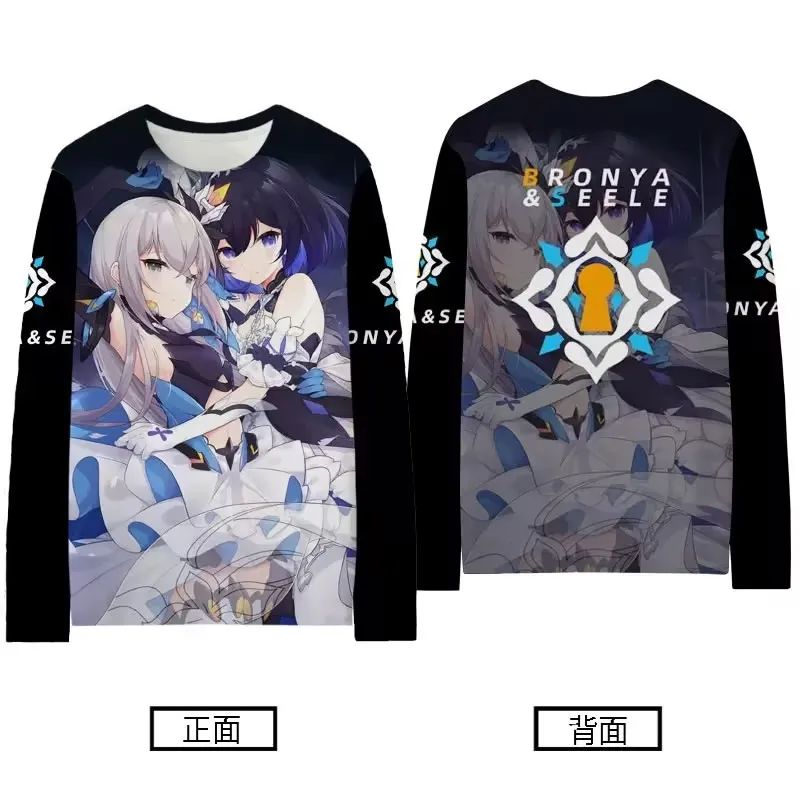 

Honkai Impact 3 Seele Vollerei 3D Printing Men Women Long sleeve T-shirt Fashion O-Neck Anime Streetwear Kids Tshirt