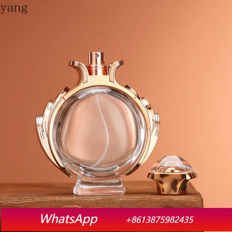 LMM creative glass perfume bottle 80ml crystal white spray sample sub-packaging glass bottle