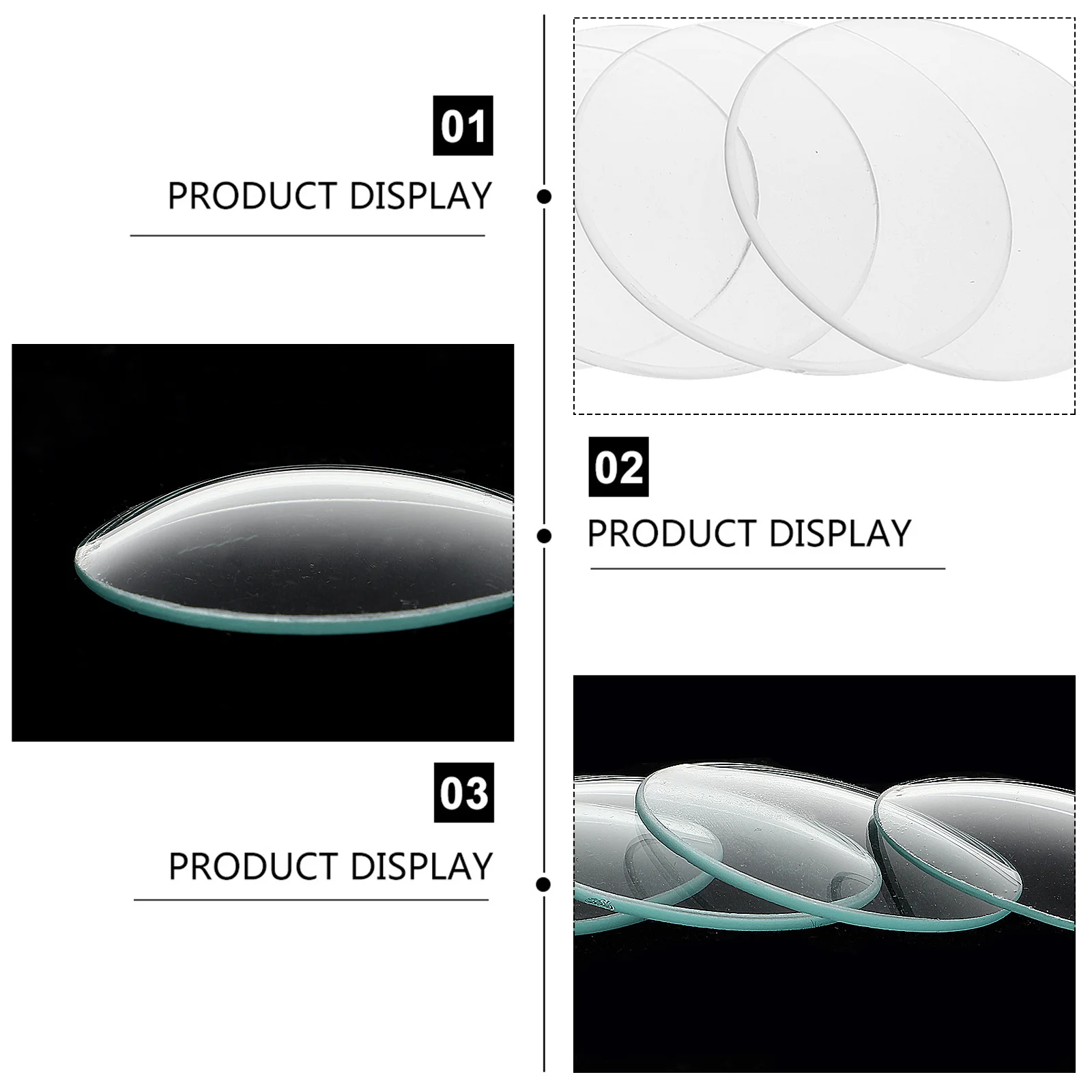 

10Pcs Laboratory Watch Glasses Multi-Purpose Evaporating Dish Loading Carrier for Laboratory Teaching Chemistry