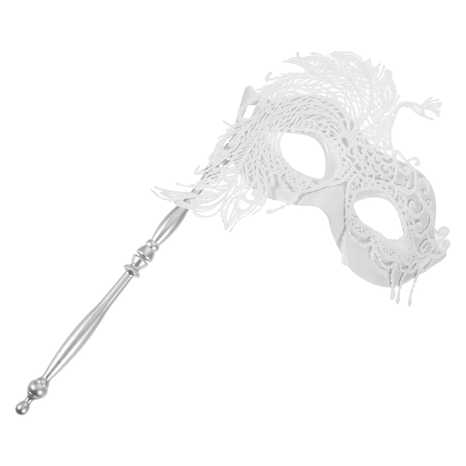 Koronkowa maska na rękę stroje dziewczęce Masquerade dla kobiet z kijem Party przebranie na karnawał Prop podręczne miłośnicy