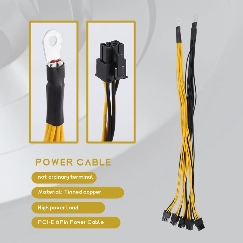 30Cm 6 Pin Connector Server Power Cord Pcie Express For P3 S7 S9 S11 Bitmain Mining Machine Support Miner Power Cord