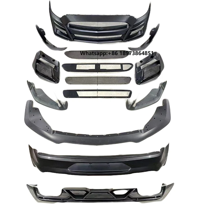 

PP Body Kits for Mustang 2015 2016 2017 Front Bumper Rear Lip Body Kit