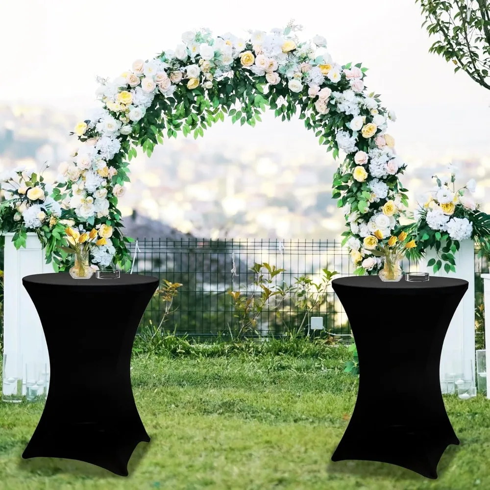 2 Packs 32in Bar Height Folding Cocktail Tables with Covers