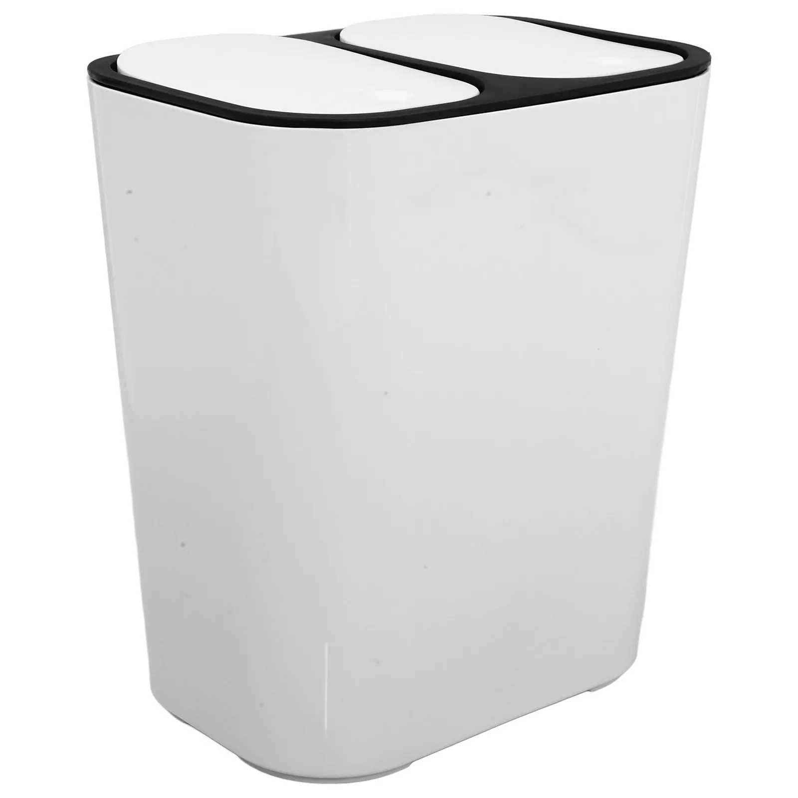 

Dual Compartment Trash Bin Compact Design Wide Opening Kitchen Garbage Can for Home Bedroom Living Room Study School Bathroom