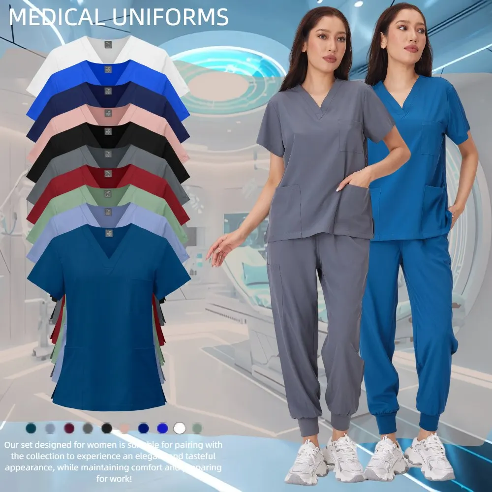 Uniforme d'infirmière pour femmes et hommes, sweat-shirt médical pour médecins d'hôpital, pantalons d'allaitement, uniformes d'atelier unisexes, vêtements de travail pour SPA de beauté, nouveau