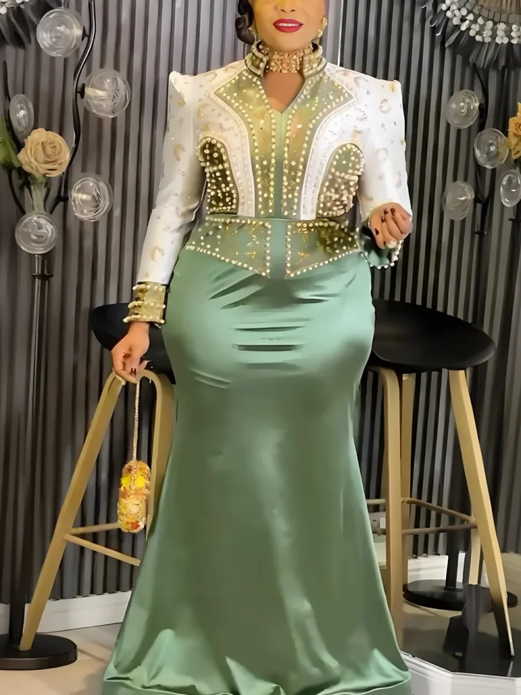 

African Dresses For Women Elegant Wedding Muslim Fashion Abayas Dashiki Robe Kaftan Long Maxi Dress Turkish Africa 2025 New