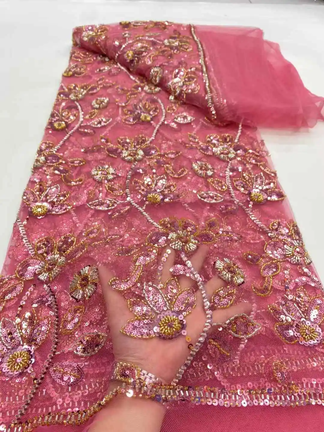 قماش دانتيل تول أفريقي 2025 قماش ترتر شبكي فرنسي خياطة تطريز مع دانتيل العريس تول شبكي فستان حفلات نيجيريا