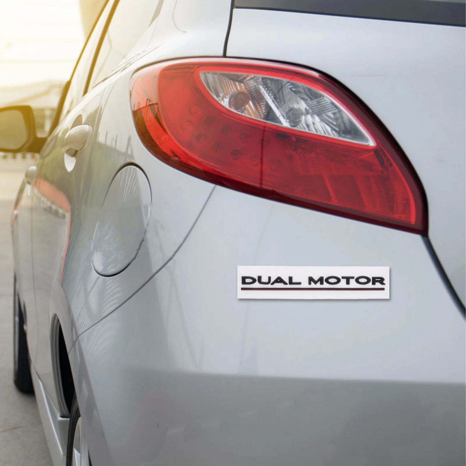 

Dual Motor Car Badge Tail Sticker Easy Peel Stick Waterproof Durable Car Exterior Decoration for Suvs Trucks Truck Stickers