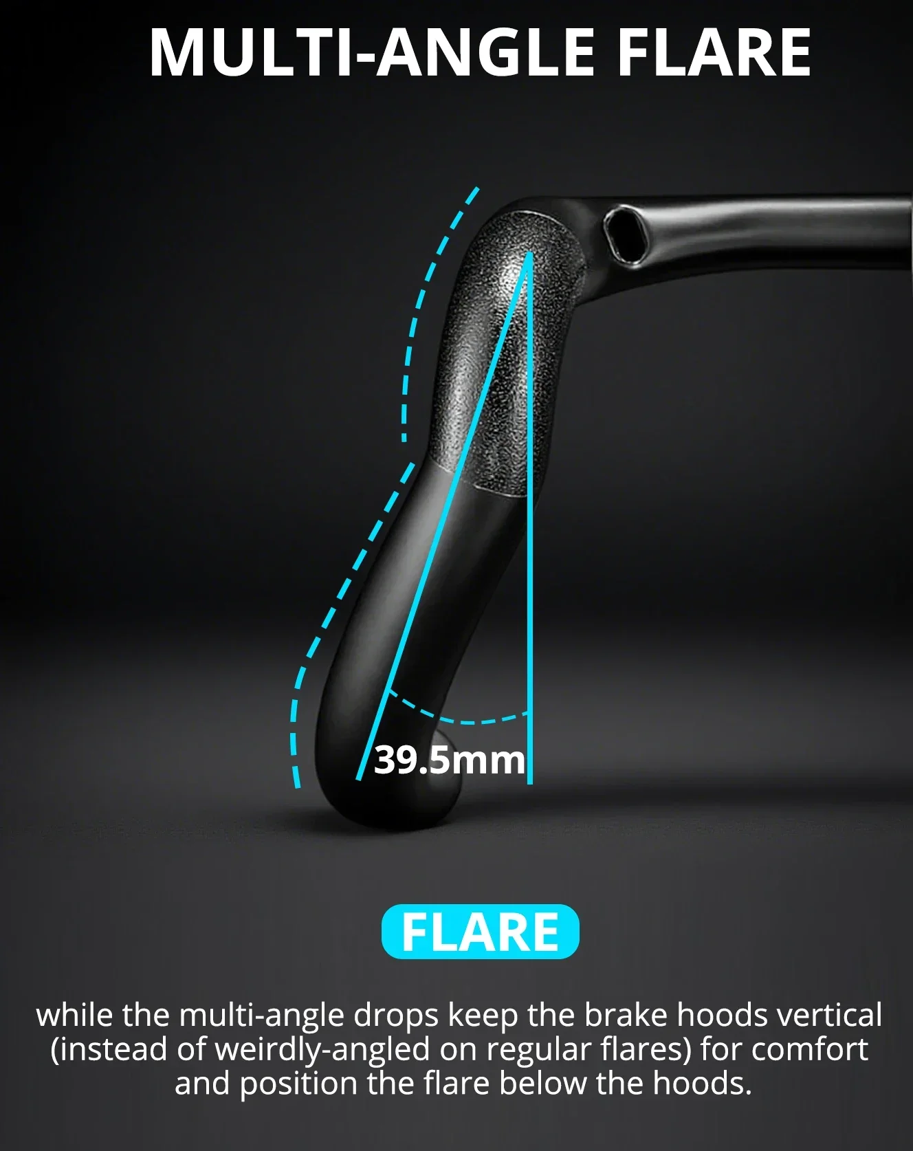 SYNCROS AERO Carbon-Gravelbike-Lenker mit gebogenem Profil, Carbon-Rennradlenker mit interner Kabelführung, verbessertes Rennrad-Dropbar – Detail 10