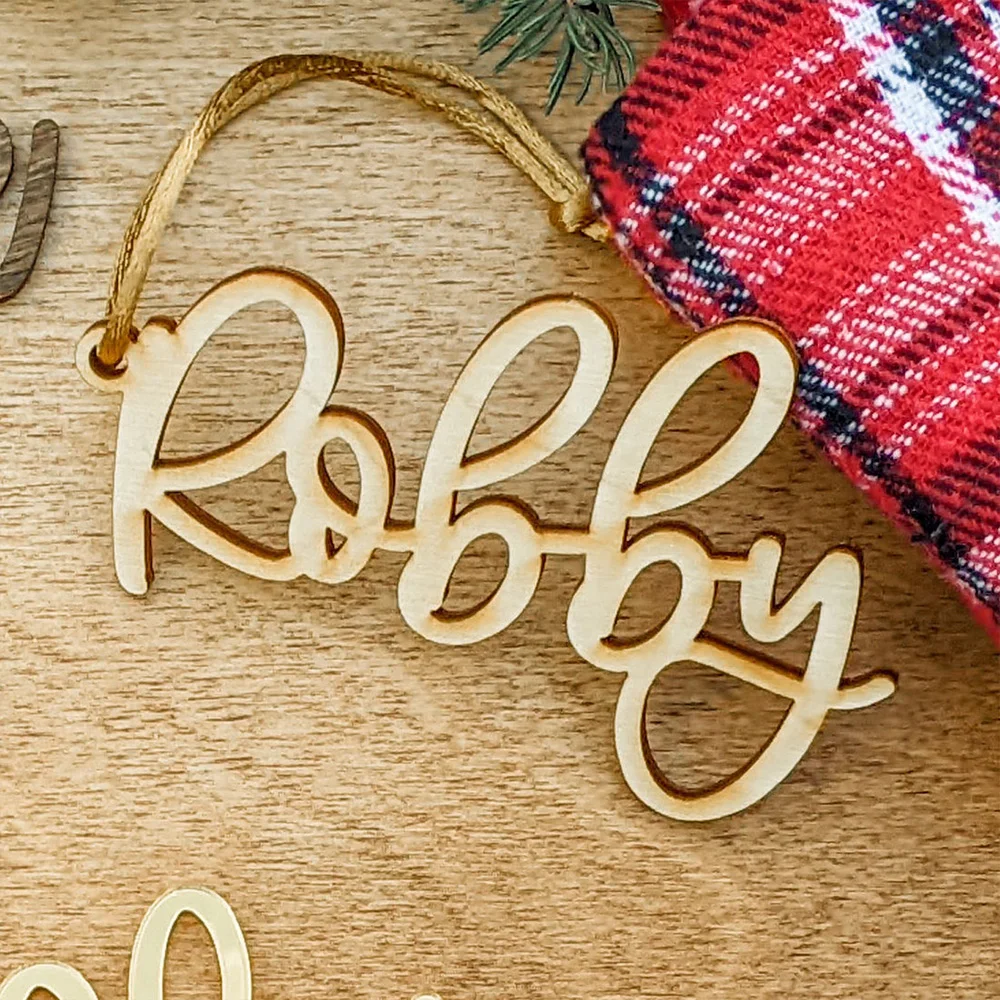1PC Custom Wooden Pendant - Personalized Engraved Name, DIY, Laser Engraved, Ideal Daily Use Accessory & Sweet Gifts for Teens/F