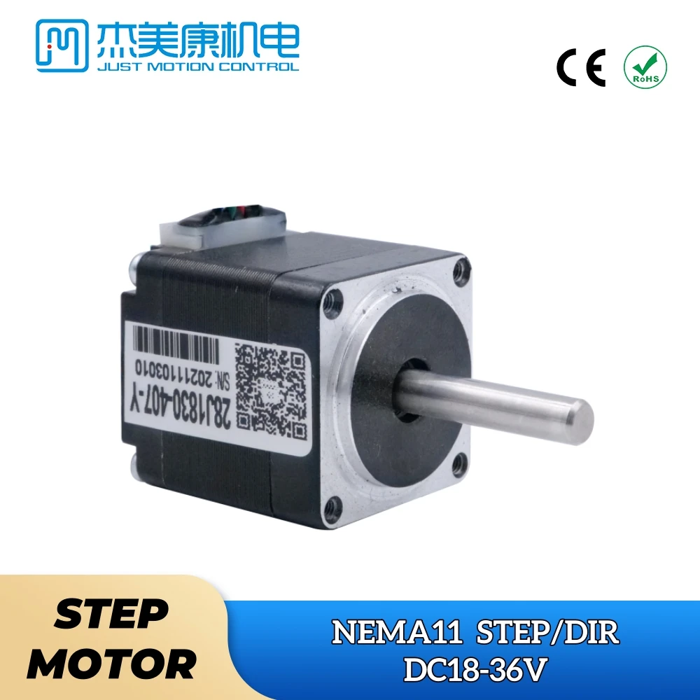 Nema11 JMC 28J1830-407-Y Open Loop Stepper Motor Hybrid High Efficiency Stepper Motor for CNC Packaging Textile Robotic Arm Kits