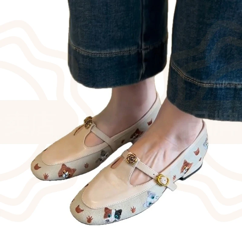 New Arrival Women's Shoes Romantic Square Toe Loafers for Woman Elegant Office Work Shoes Designer Shoes Zapatos De Mujer