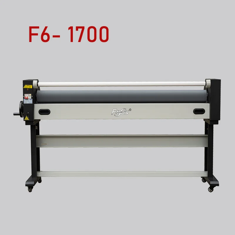 Fayon F6 1700 Laminator 1600mm Manual Roll Cold  Machine Printing Silicone Roller Semi-automatic Laminator