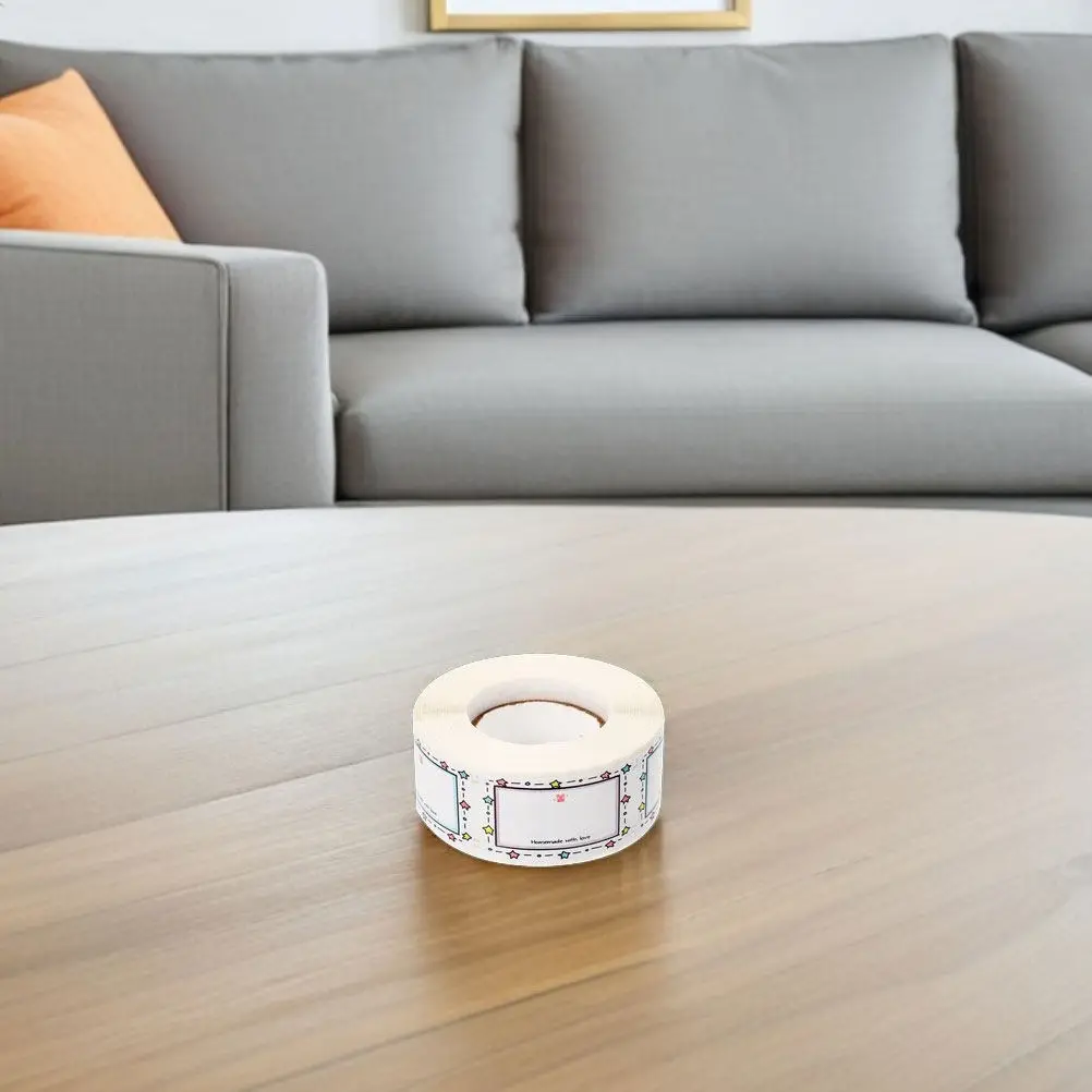 

1 рулон водонепроницаемых, маслостойких этикеток для пищевых продуктов, прямоугольные, с возможностью записи, самоклеящиеся, для кухонных банок и выпечки