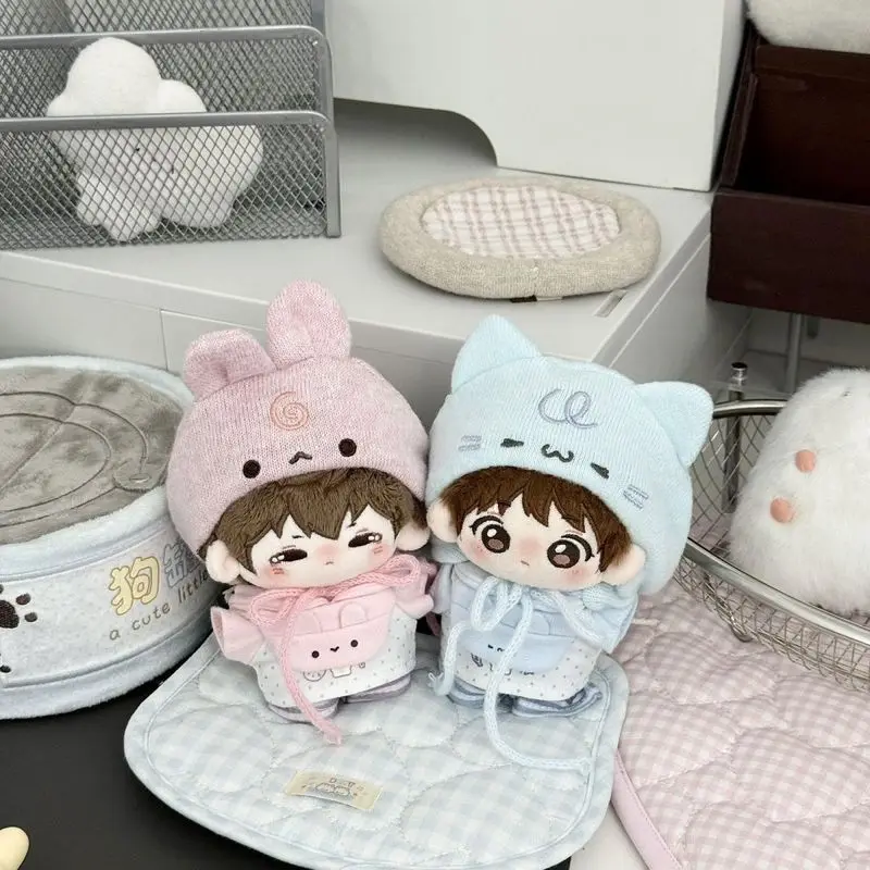 10cm Cotton Doll Clothes Little Cat Little Rabbit Series Cute Animal Ear Hat Polka Dot Pattern No Attribute Clothing