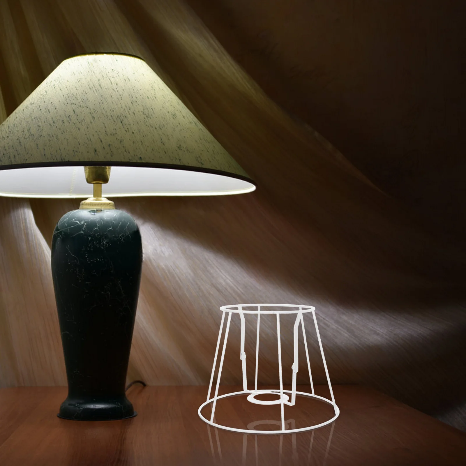 

DIY Lampshade Making Kit Metal Round Bulb Guard Sturdy Iron Material Versatile Design Creative Lighting Projects